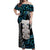 Aotearoa Taniko Paua Shell With Hei Tiki Off Shoulder Maxi Dress