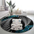 Aotearoa Taniko Paua Shell With Hei Tiki Round Carpet