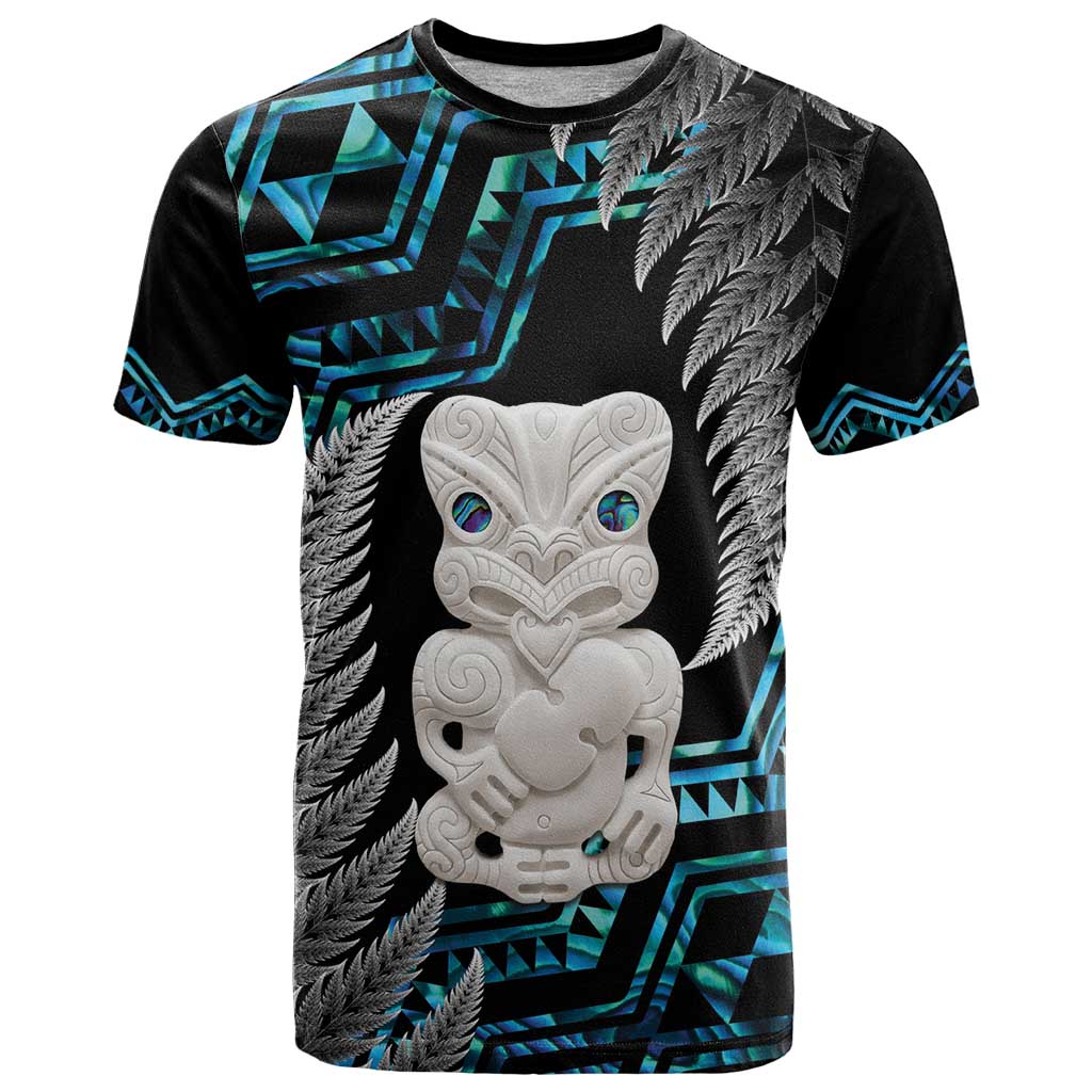 Aotearoa Taniko Paua Shell With Hei Tiki T Shirt