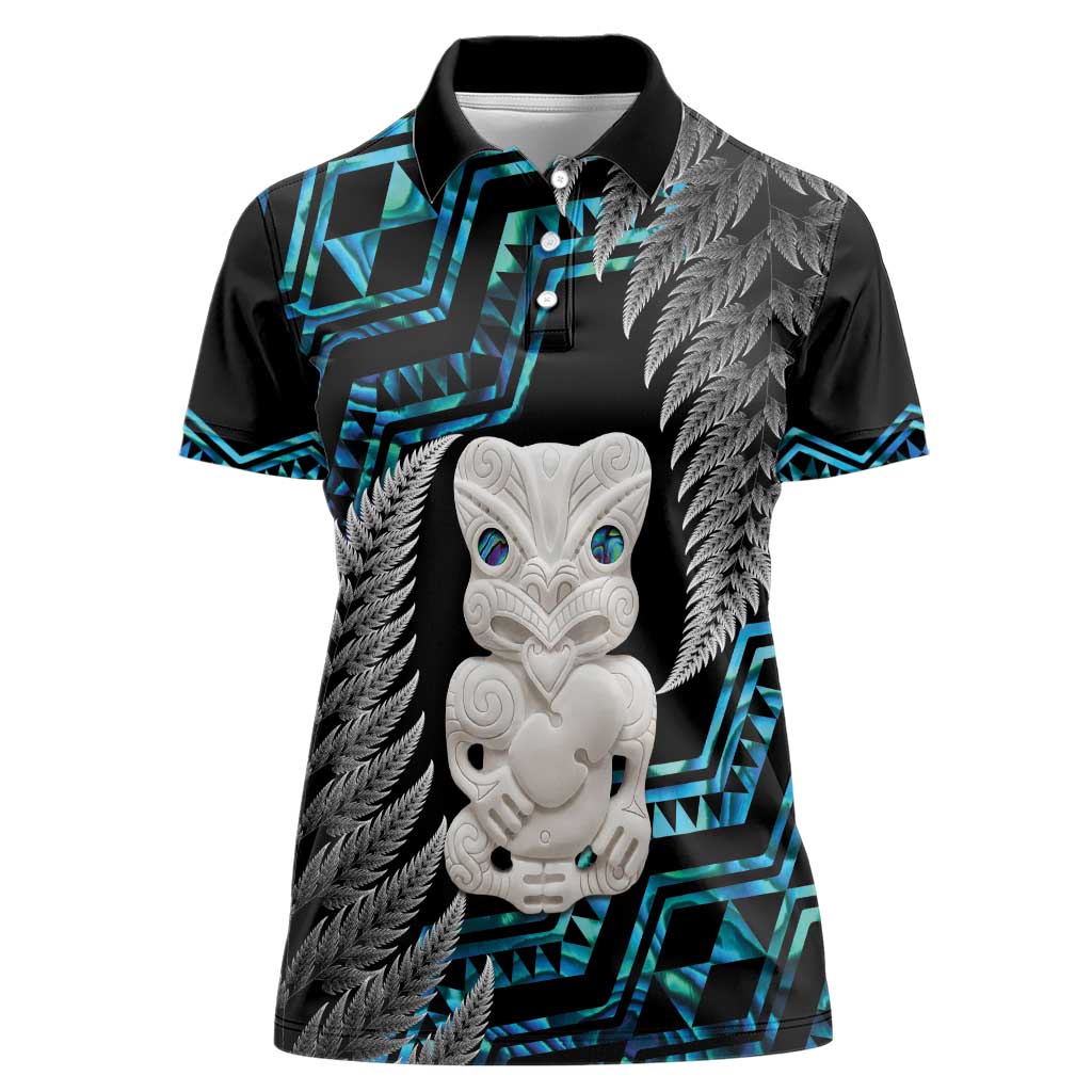 Aotearoa Taniko Paua Shell With Hei Tiki Women Polo Shirt