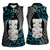 Aotearoa Taniko Paua Shell With Hei Tiki Women Sleeveless Polo Shirt