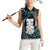 Aotearoa Taniko Paua Shell With Hei Tiki Women Sleeveless Polo Shirt