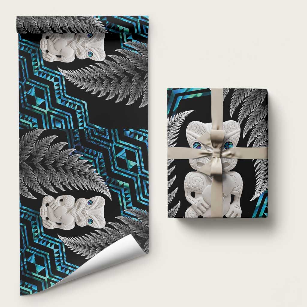 Aotearoa Taniko Paua Shell With Hei Tiki Wrapping Paper - Polynesian Pride