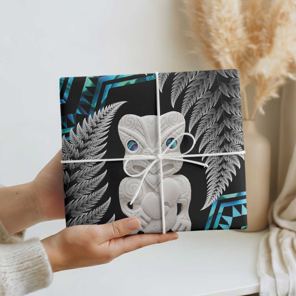 Aotearoa Taniko Paua Shell With Hei Tiki Wrapping Paper - Polynesian Pride