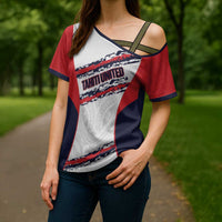 AS Venus Tahiti Football Custom Cross Shoulder Shirt Go Champions Polynesian Pattern