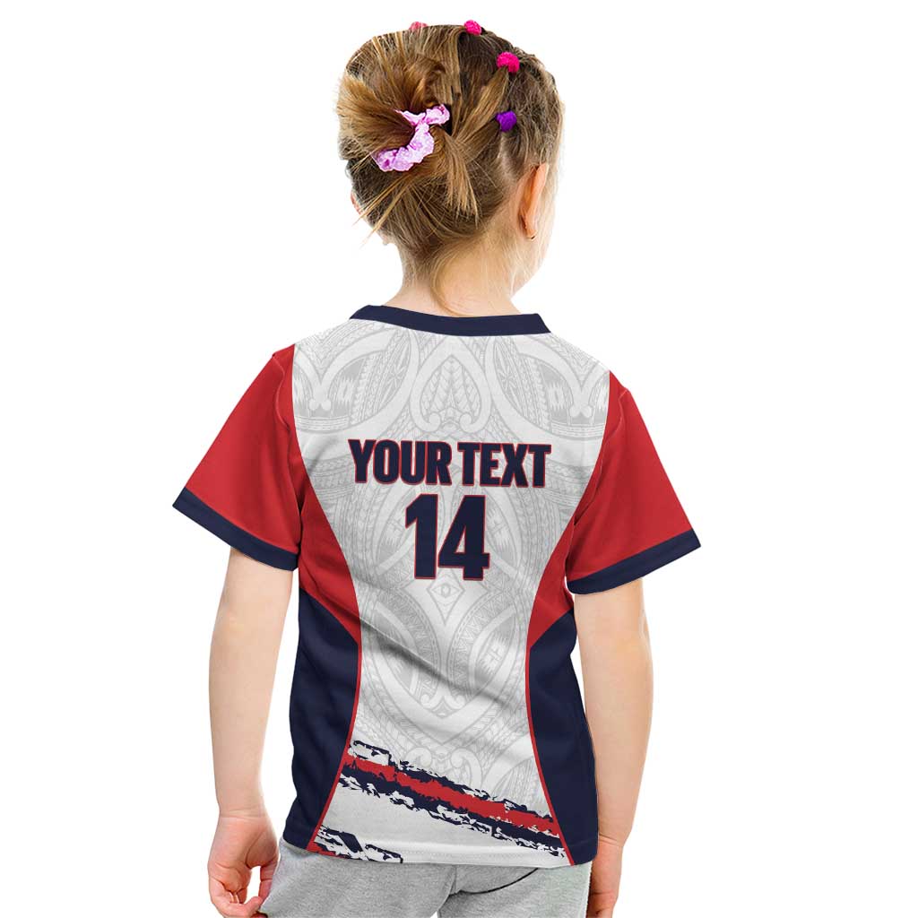 AS Venus Tahiti Football Custom Kid T Shirt Go Champions Polynesian Pattern