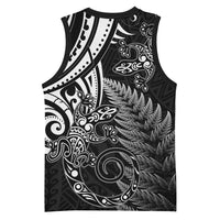New Zealand Lizard Basketball Jersey Silver Fern Aotearoa Maori - Polynesian Pride