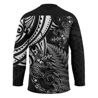 New Zealand Lizard Hockey Jersey Silver Fern Aotearoa Maori - Polynesian Pride