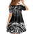 New Zealand Lizard Kid Short Sleeve Dress Silver Fern Aotearoa Maori LT14 - Polynesian Pride