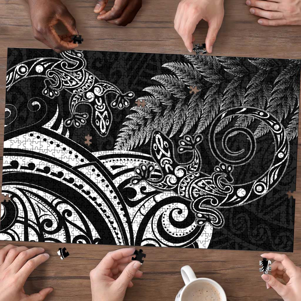 New Zealand Lizard Puzzle Silver Fern Aotearoa Maori - Polynesian Pride