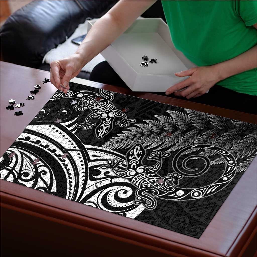New Zealand Lizard Puzzle Silver Fern Aotearoa Maori - Polynesian Pride