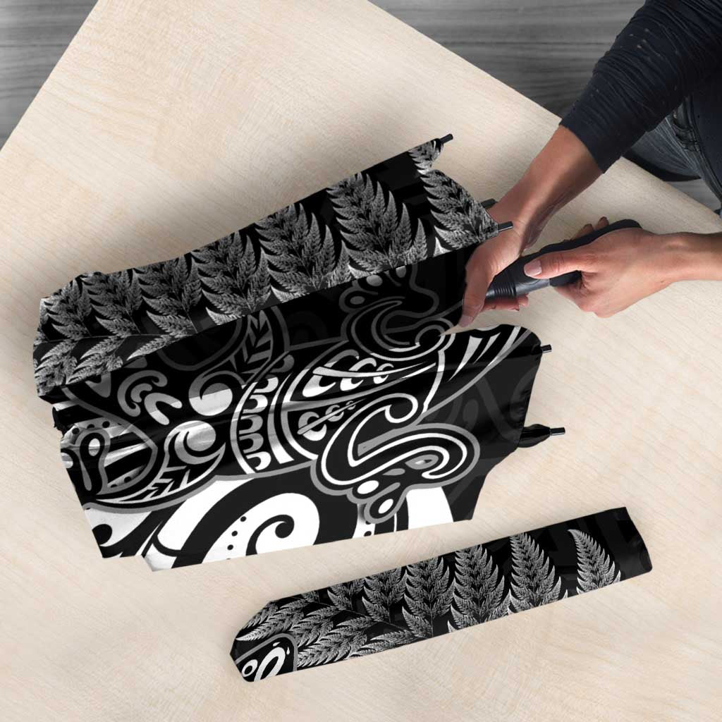 New Zealand Lizard Umbrella Silver Fern Aotearoa Maori - Polynesian Pride