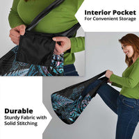 New Zealand Lizard Grocery Bag Silver Fern Aotearoa Maori With Paua Shell