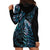 New Zealand Lizard Hoodie Dress Silver Fern Aotearoa Maori With Paua Shell LT14 - Polynesian Pride