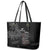 Custom New Zealand Haka Rugby Leather Tote Bag 2024 Pacific Go Black Silver Fern