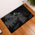 Custom New Zealand Haka Rugby Rubber Doormat 2024 Pacific Go Black Silver Fern