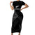 New Zealand Haka Rugby Short Sleeve Bodycon Dress 2024 Pacific Go Black Silver Fern LT14 Long Dress Black - Polynesian Pride