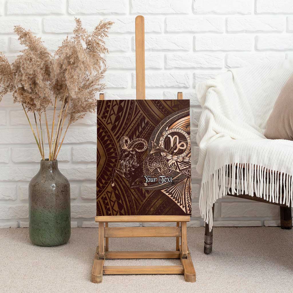 Personalised Polynesia Zodiac Capricorn Canvas Wall Art Galaxy Polynesian Pattern Chest Tattoo Style