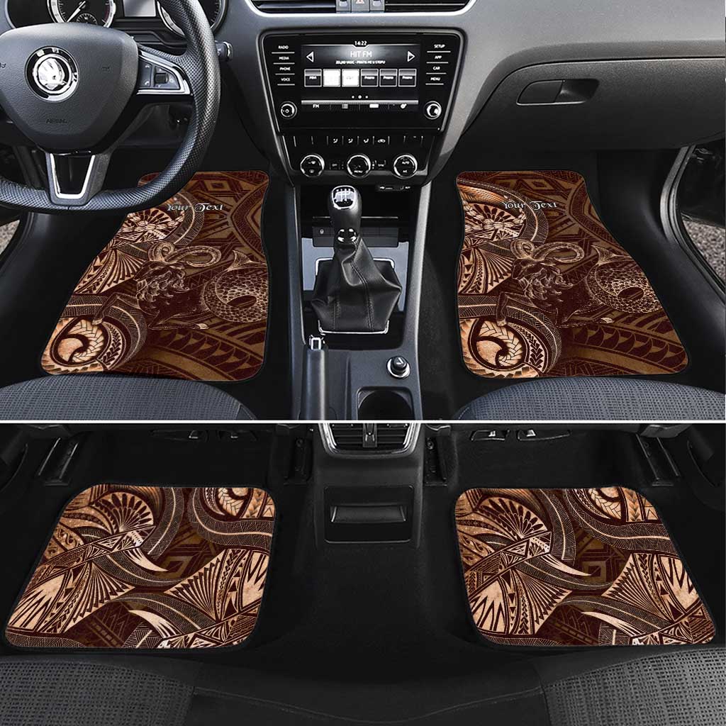 Personalised Polynesia Zodiac Capricorn Car Mats Galaxy Polynesian Pattern Chest Tattoo Style