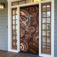 Personalised Polynesia Zodiac Capricorn Door Cover Galaxy Polynesian Pattern Chest Tattoo Style