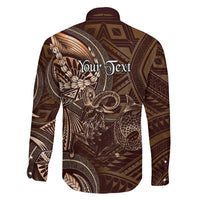 Personalised Polynesia Zodiac Capricorn Family Matching Mermaid Dress and Hawaiian Shirt Galaxy Polynesian Pattern Chest Tattoo Style