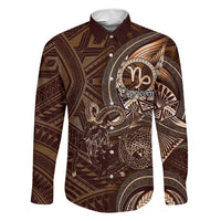 Personalised Polynesia Zodiac Capricorn Family Matching Off Shoulder Maxi Dress and Hawaiian Shirt Galaxy Polynesian Pattern Chest Tattoo Style