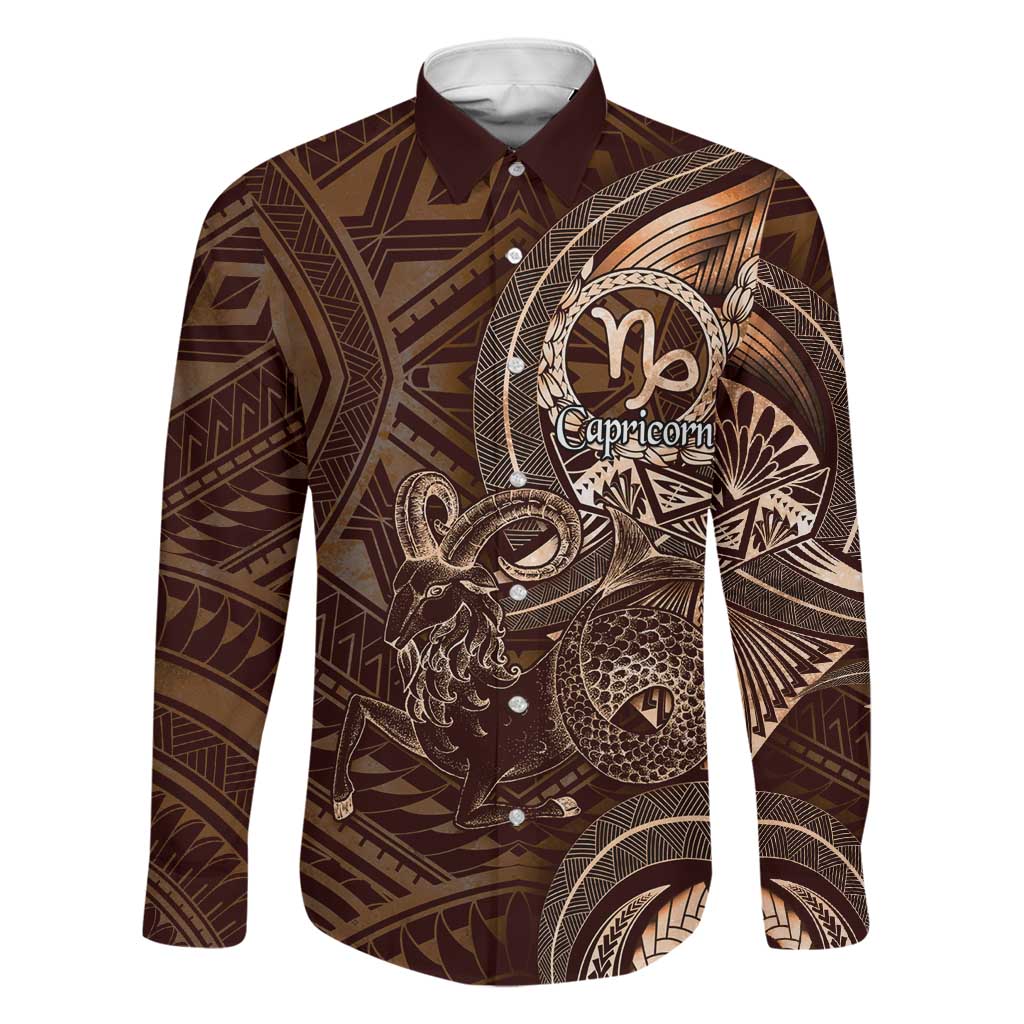 Personalised Polynesia Zodiac Capricorn Family Matching Summer Maxi Dress and Hawaiian Shirt Galaxy Polynesian Pattern Chest Tattoo Style