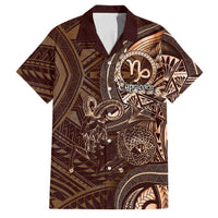 Personalised Polynesia Zodiac Capricorn Family Matching Tank Maxi Dress and Hawaiian Shirt Galaxy Polynesian Pattern Chest Tattoo Style