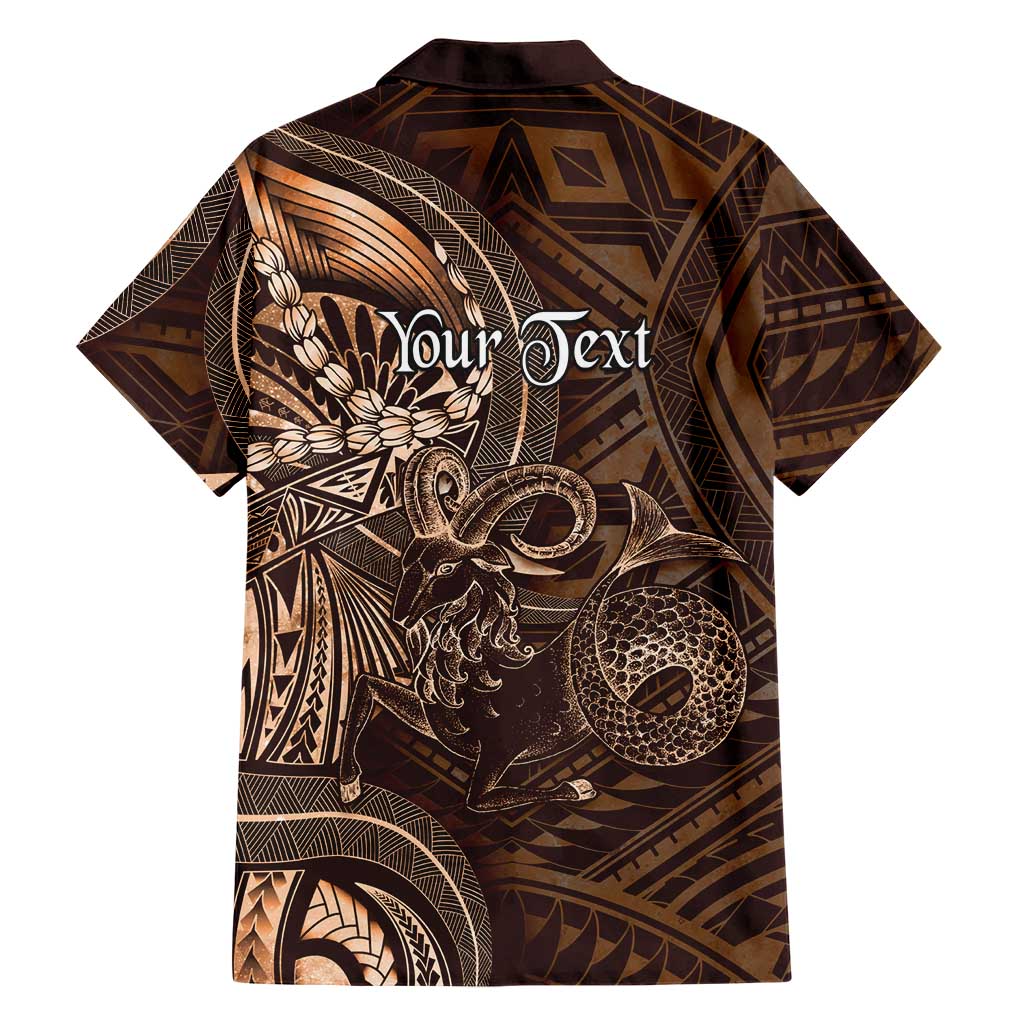 Personalised Polynesia Zodiac Capricorn Family Matching Tank Maxi Dress and Hawaiian Shirt Galaxy Polynesian Pattern Chest Tattoo Style