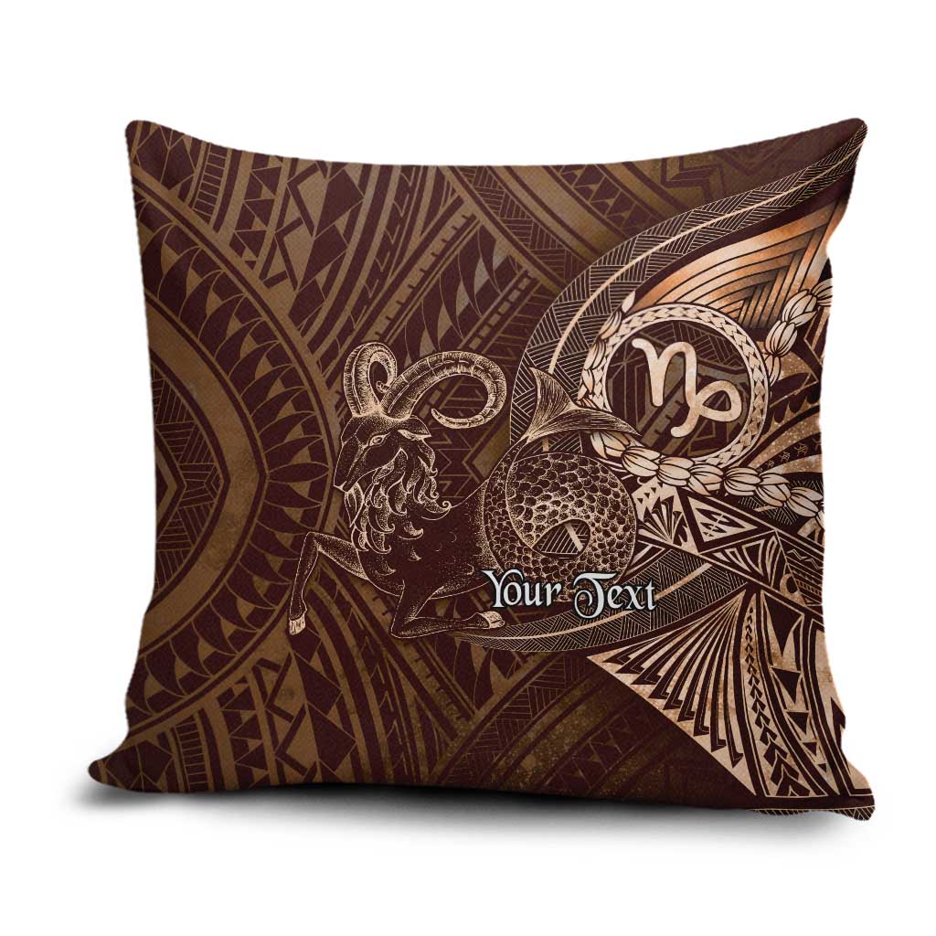 Personalised Polynesia Zodiac Capricorn Pillow Cover Galaxy Polynesian Pattern Chest Tattoo Style
