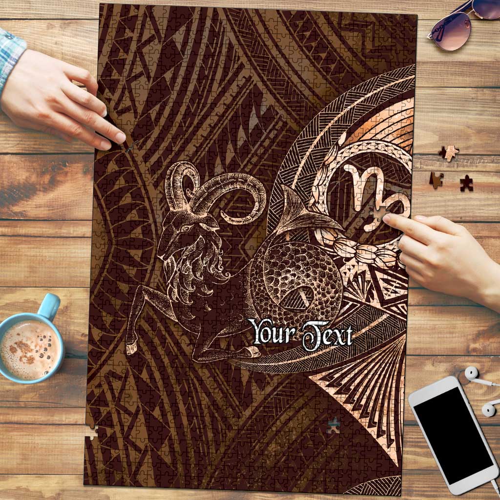 Personalised Polynesia Zodiac Capricorn Puzzle Galaxy Polynesian Pattern Chest Tattoo Style