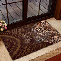 Personalised Polynesia Zodiac Capricorn Rubber Doormat Galaxy Polynesian Pattern Chest Tattoo Style
