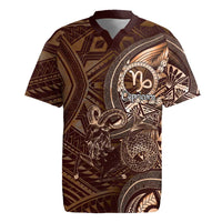 Personalised Polynesia Zodiac Capricorn Rugby Jersey Galaxy Polynesian Pattern Chest Tattoo Style
