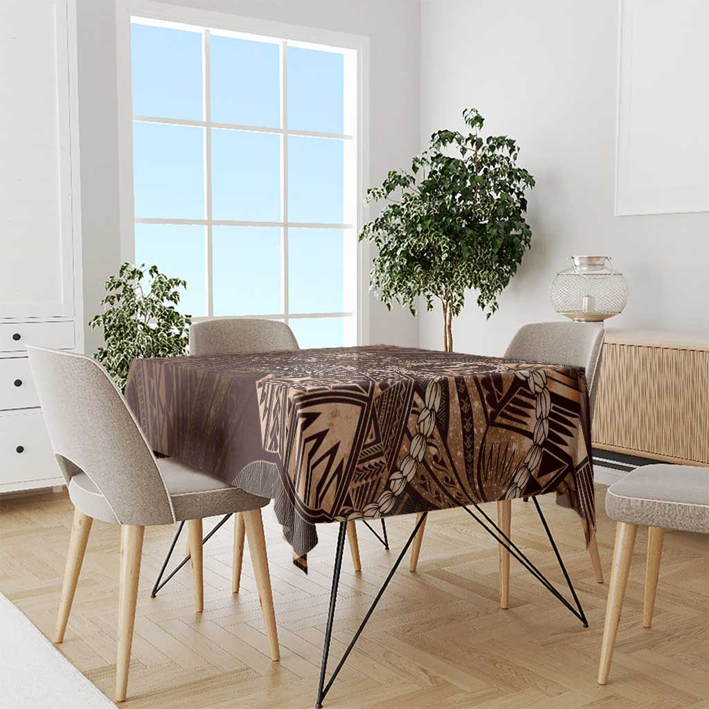 Personalised Polynesia Zodiac Capricorn Tablecloth Galaxy Polynesian Pattern Chest Tattoo Style