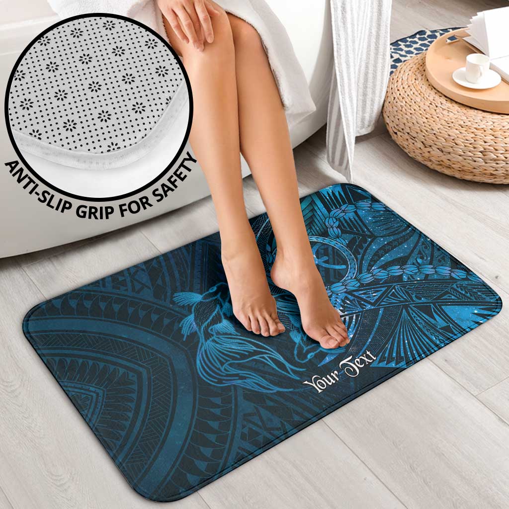 Personalised Polynesia Zodiac Pisces Bathroom Set Galaxy Polynesian Pattern Chest Tattoo Style