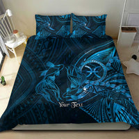 Personalised Polynesia Zodiac Pisces Bedding Set Galaxy Polynesian Pattern Chest Tattoo Style