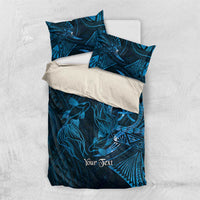 Personalised Polynesia Zodiac Pisces Bedding Set Galaxy Polynesian Pattern Chest Tattoo Style