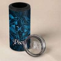 Personalised Polynesia Zodiac Pisces 4 in 1 Can Cooler Tumbler Galaxy Polynesian Pattern Chest Tattoo Style
