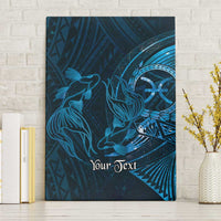 Personalised Polynesia Zodiac Pisces Canvas Wall Art Galaxy Polynesian Pattern Chest Tattoo Style