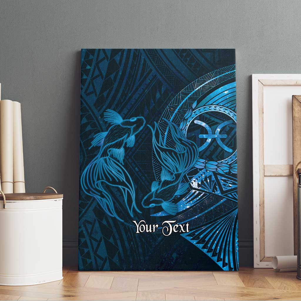 Personalised Polynesia Zodiac Pisces Canvas Wall Art Galaxy Polynesian Pattern Chest Tattoo Style