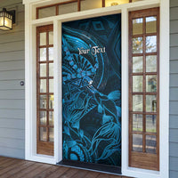 Personalised Polynesia Zodiac Pisces Door Cover Galaxy Polynesian Pattern Chest Tattoo Style