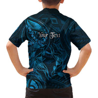 Personalised Polynesia Zodiac Pisces Family Matching Off Shoulder Maxi Dress and Hawaiian Shirt Galaxy Polynesian Pattern Chest Tattoo Style