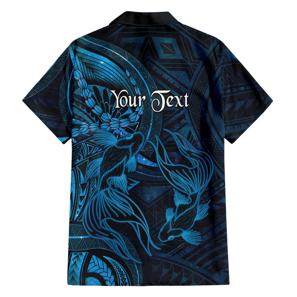 Personalised Polynesia Zodiac Pisces Family Matching Off Shoulder Maxi Dress and Hawaiian Shirt Galaxy Polynesian Pattern Chest Tattoo Style