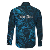 Personalised Polynesia Zodiac Pisces Family Matching Tank Maxi Dress and Hawaiian Shirt Galaxy Polynesian Pattern Chest Tattoo Style