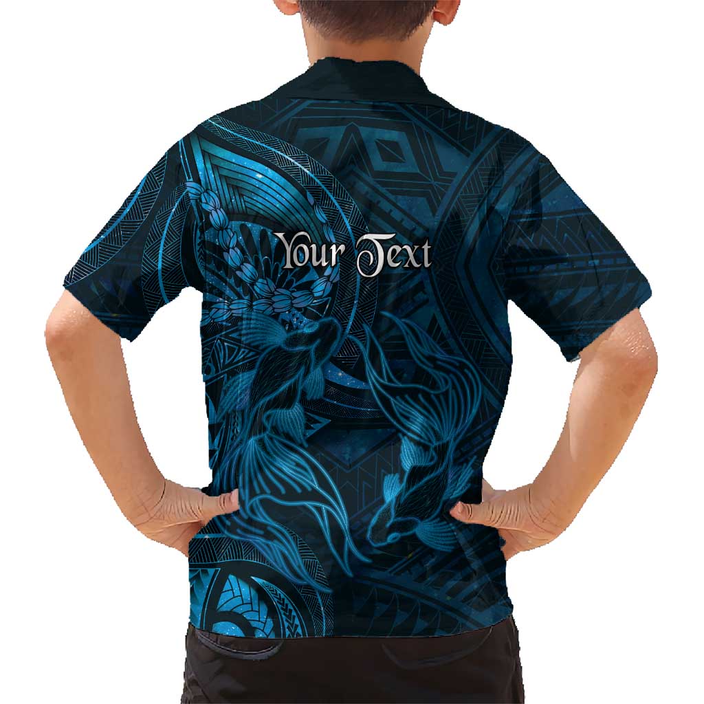 Personalised Polynesia Zodiac Pisces Hawaiian Shirt Galaxy Polynesian Pattern Chest Tattoo Style