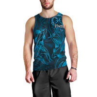 Personalised Polynesia Zodiac Pisces Men Tank Top Galaxy Polynesian Pattern Chest Tattoo Style