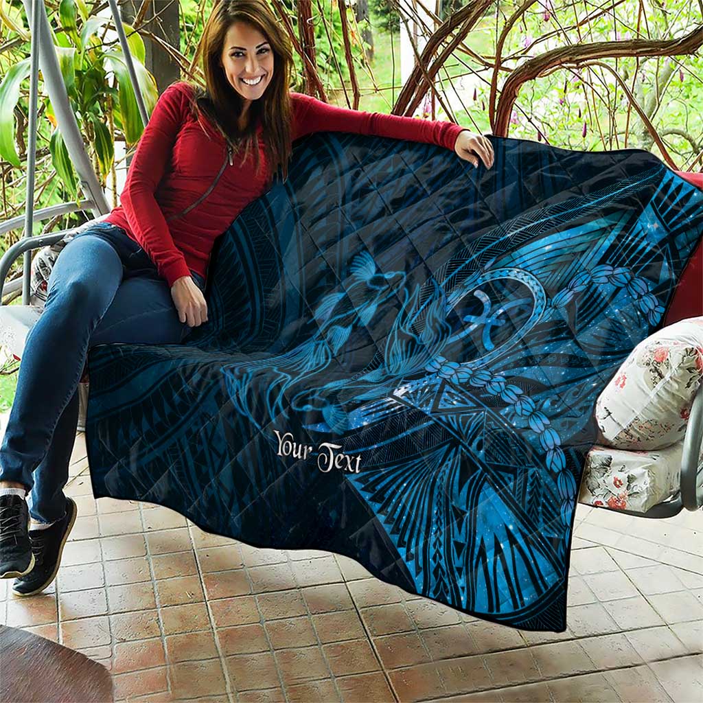 Personalised Polynesia Zodiac Pisces Quilt Galaxy Polynesian Pattern Chest Tattoo Style