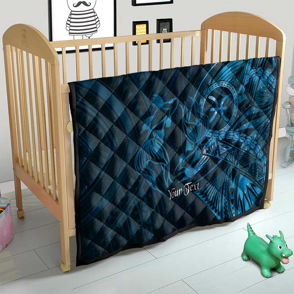 Personalised Polynesia Zodiac Pisces Quilt Galaxy Polynesian Pattern Chest Tattoo Style