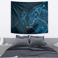 Personalised Polynesia Zodiac Pisces Tapestry Galaxy Polynesian Pattern Chest Tattoo Style