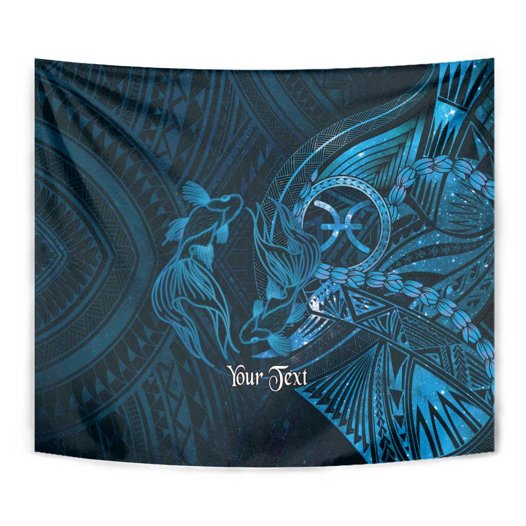 Personalised Polynesia Zodiac Pisces Tapestry Galaxy Polynesian Pattern Chest Tattoo Style